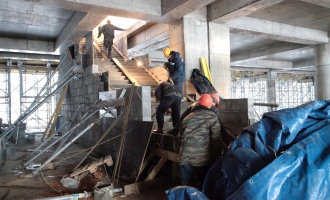 Лестничные работы на стадионе «Спартак». Ноябрь 2012 года.